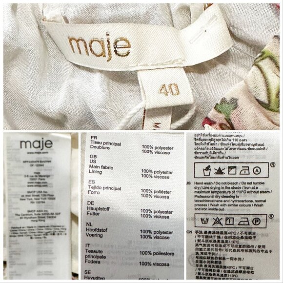 Maje Jonquille Floral-print Crepe Mini Skirt, Size 40EU/US M - Picture 6 of 12